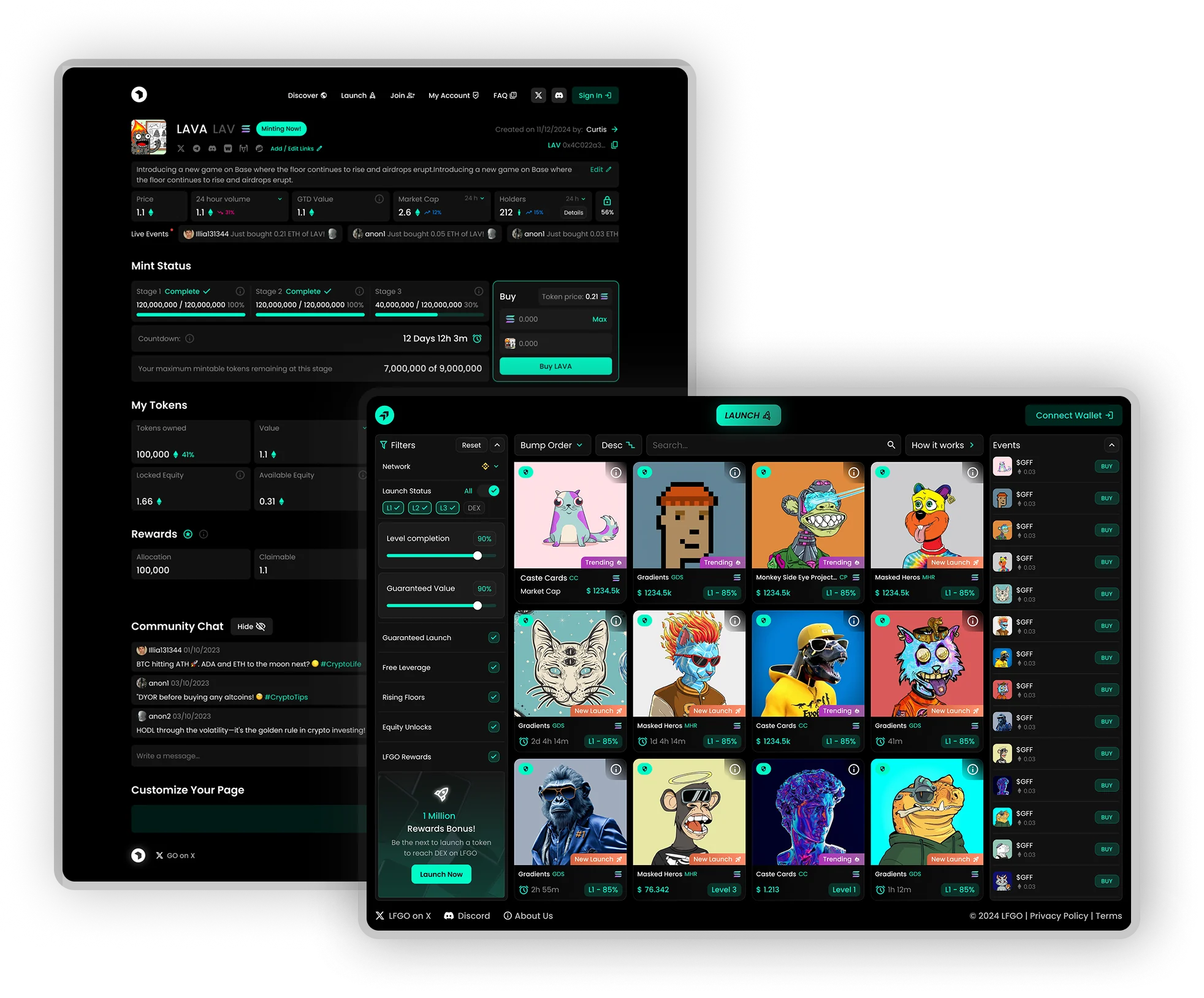 LFGO dashboard preview